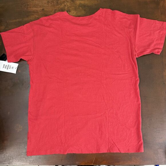 Atlanta Falcons 47 Oversized relaxed Racer Red T-Shirt Women's Medium NFL NWT - Picture 2 of 12